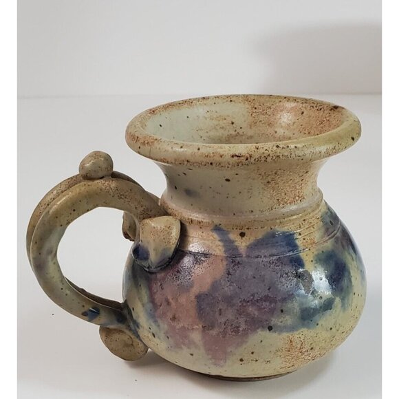 Studio Art Pottery Coffee Cup Ceramic Approx. 4"H x 3 1/2" W Signed - Picture 6 of 11